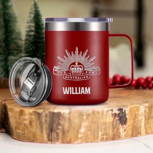 Personalized Australian Solider/ Veteran With Your Unit Logo Laser Handle Cup Printed 22NOV-HY21