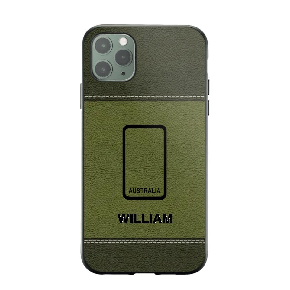 Personalized Australian Solider/ Veteran Camo Rank 3D Printed Phonecase QTHQ2111