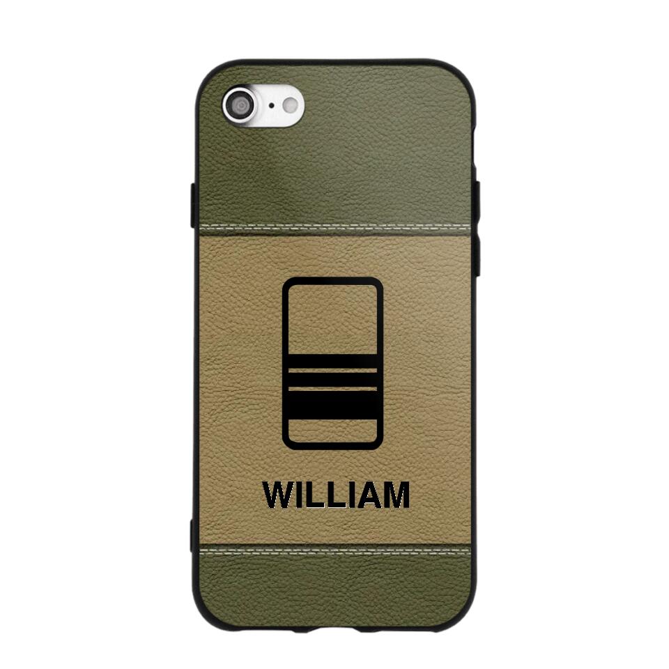 Personalized UK Solider/ Veteran Camo Rank 3D Printed Phonecase QTHQ2111