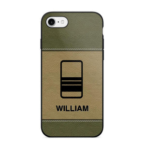 Personalized UK Solider/ Veteran Camo Rank 3D Printed Phonecase QTHQ2111