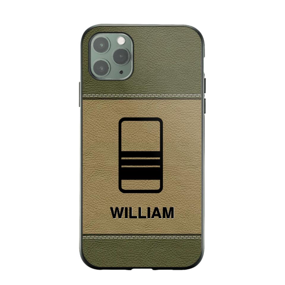 Personalized UK Solider/ Veteran Camo Rank 3D Printed Phonecase QTHQ2111