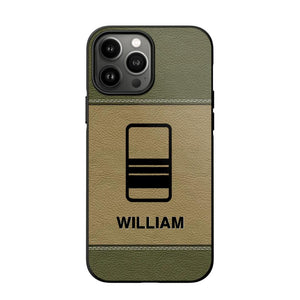 Personalized UK Solider/ Veteran Camo Rank 3D Printed Phonecase QTHQ2111