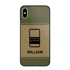 Personalized UK Solider/ Veteran Camo Rank 3D Printed Phonecase QTHQ2111