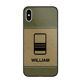 Personalized UK Solider/ Veteran Camo Rank 3D Printed Phonecase QTHQ2111