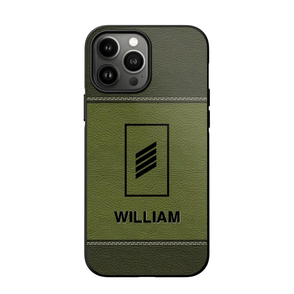 Personalized German Solider/ Veteran Camo Rank 3D Printed Phonecase QTHQ2111