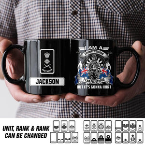 Personalized I am A Grumpy Veteran I Can Fix Stupid But It's Gonna Hurt Australian Veteran Black Mug QTDT2211