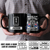 Personalized I am A Grumpy Veteran I Can Fix Stupid But It's Gonna Hurt Australian Veteran Black Mug QTDT2211