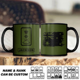 Personalized Australian Solider/ Veteran Rank Black Mug Printed 22NOV-HQ25