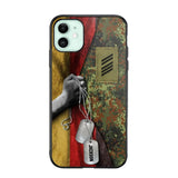 Personalized German Solider/ Veteran Camo Rank 3D Printed Phonecase 22NOV-DY25