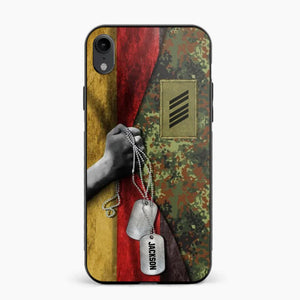 Personalized German Solider/ Veteran Camo Rank 3D Printed Phonecase 22NOV-DY25