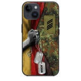 Personalized German Solider/ Veteran Camo Rank 3D Printed Phonecase 22NOV-DY25