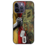 Personalized German Solider/ Veteran Camo Rank 3D Printed Phonecase 22NOV-DY25