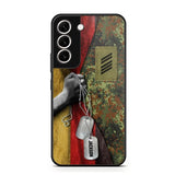 Personalized German Solider/ Veteran Camo Rank 3D Printed Phonecase 22NOV-DY25