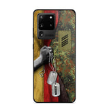 Personalized German Solider/ Veteran Camo Rank 3D Printed Phonecase 22NOV-DY25