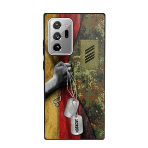 Personalized German Solider/ Veteran Camo Rank 3D Printed Phonecase 22NOV-DY25