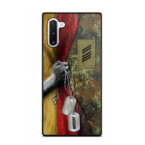 Personalized German Solider/ Veteran Camo Rank 3D Printed Phonecase 22NOV-DY25