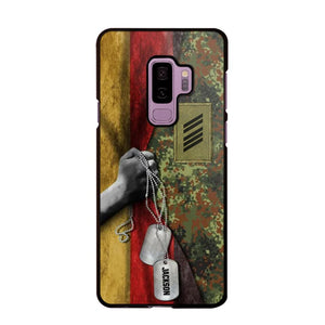 Personalized German Solider/ Veteran Camo Rank 3D Printed Phonecase 22NOV-DY25