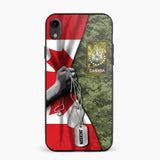 Personalized Canadian Solider/ Veteran Camo Rank 3D Printed Phonecase 22NOV-DY25