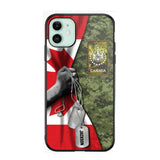 Personalized Canadian Solider/ Veteran Camo Rank 3D Printed Phonecase 22NOV-DY25