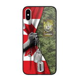 Personalized Canadian Solider/ Veteran Camo Rank 3D Printed Phonecase 22NOV-DY25