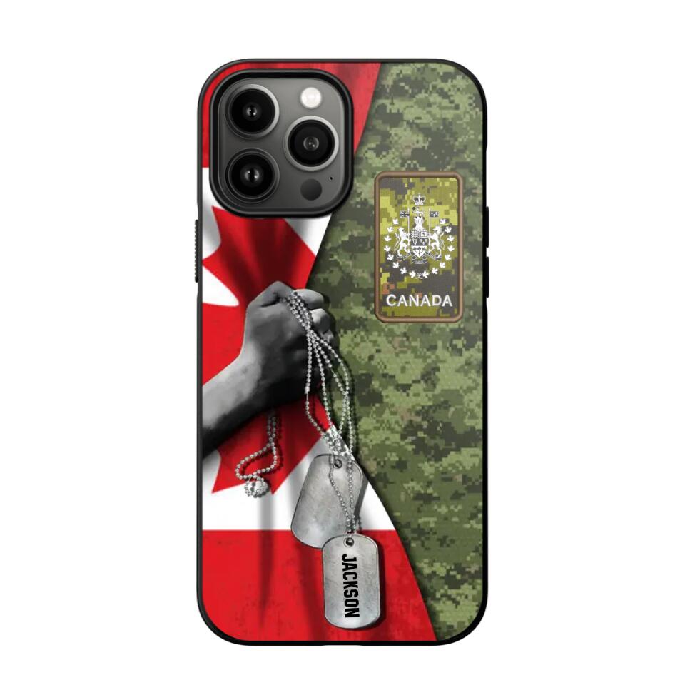 Personalized Canadian Solider/ Veteran Camo Rank 3D Printed Phonecase 22NOV-DY25