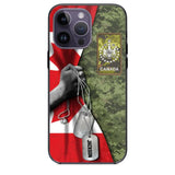 Personalized Canadian Solider/ Veteran Camo Rank 3D Printed Phonecase 22NOV-DY25