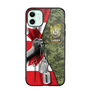 Personalized Canadian Solider/ Veteran Camo Rank 3D Printed Phonecase 22NOV-DY25