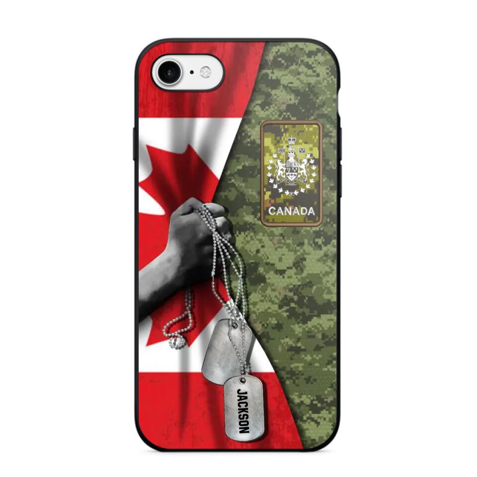 Personalized Canadian Solider/ Veteran Camo Rank 3D Printed Phonecase 22NOV-DY25