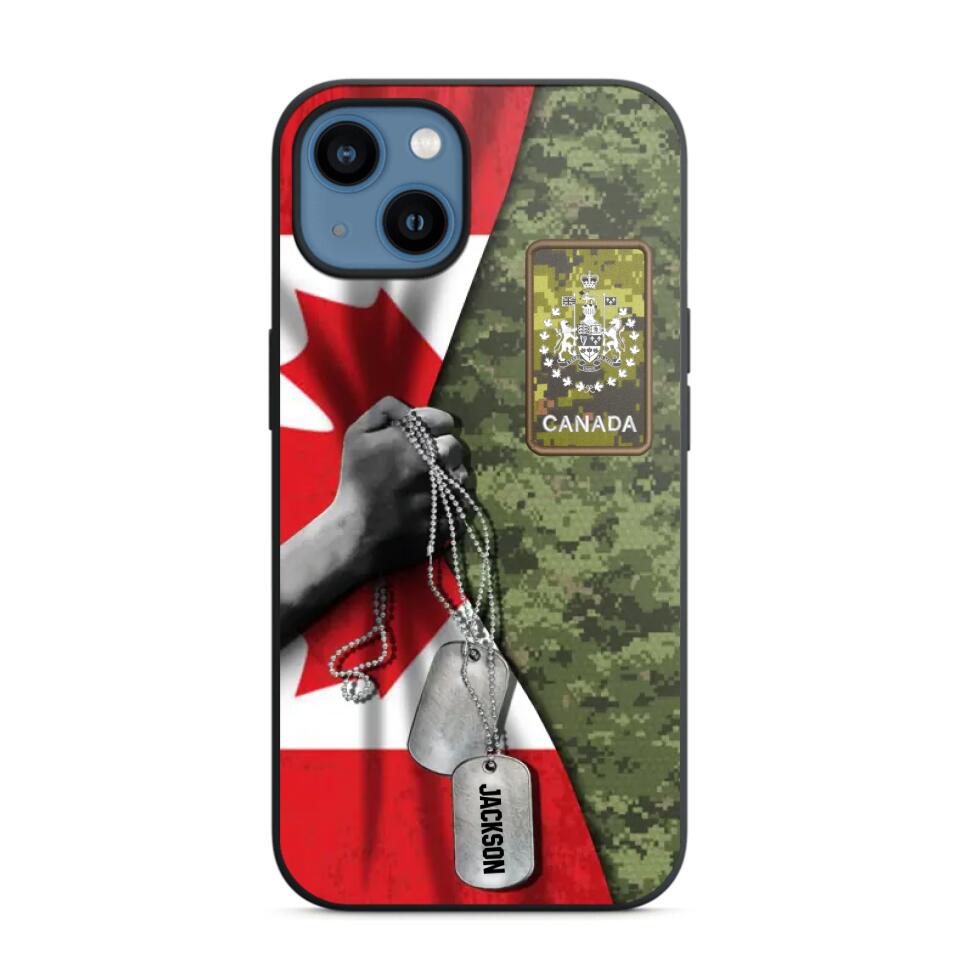 Personalized Canadian Solider/ Veteran Camo Rank 3D Printed Phonecase 22NOV-DY25