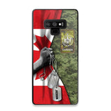 Personalized Canadian Solider/ Veteran Camo Rank 3D Printed Phonecase 22NOV-DY25