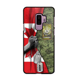 Personalized Canadian Solider/ Veteran Camo Rank 3D Printed Phonecase 22NOV-DY25