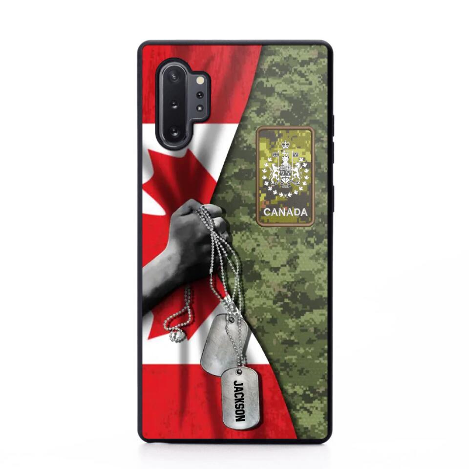 Personalized Canadian Solider/ Veteran Camo Rank 3D Printed Phonecase 22NOV-DY25