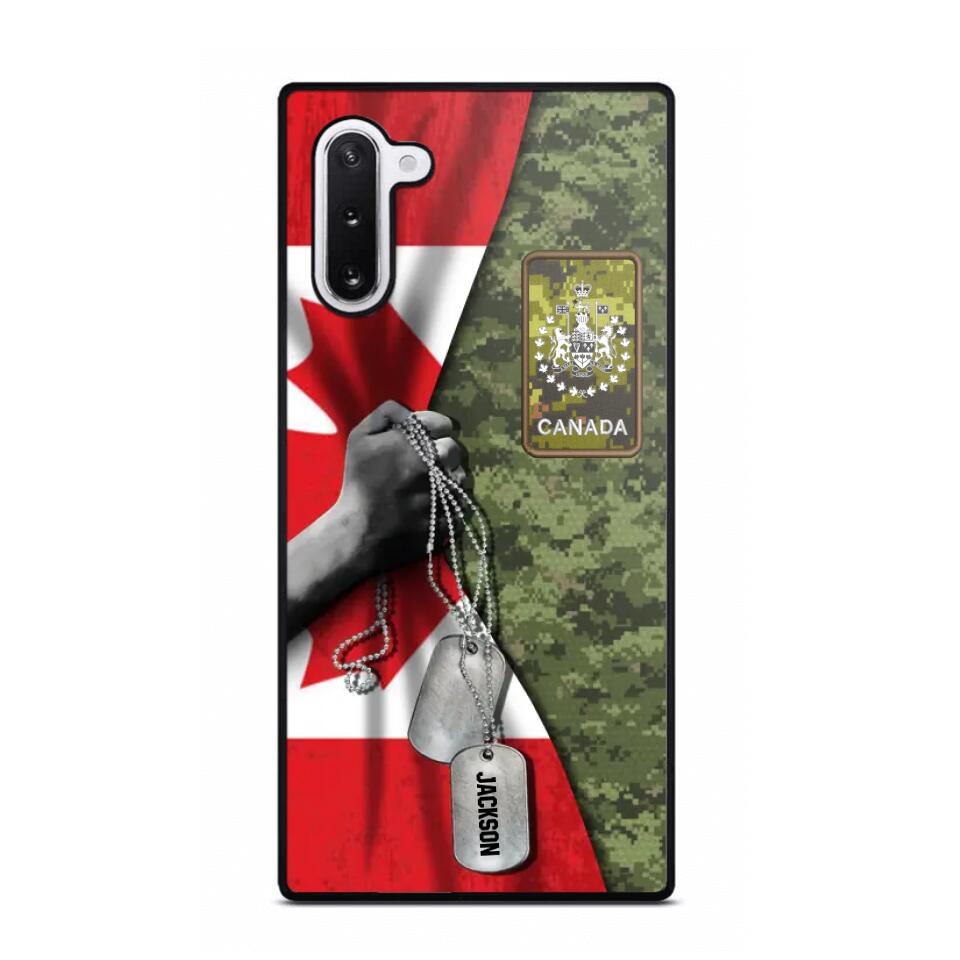 Personalized Canadian Solider/ Veteran Camo Rank 3D Printed Phonecase 22NOV-DY25