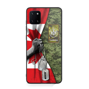 Personalized Canadian Solider/ Veteran Camo Rank 3D Printed Phonecase 22NOV-DY25