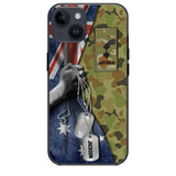 Personalized Australian Solider/ Veteran Camo Rank 3D Printed Phonecase 22NOV-DY25