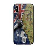 Personalized Australian Solider/ Veteran Camo Rank 3D Printed Phonecase 22NOV-DY25