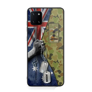 Personalized Australian Solider/ Veteran Camo Rank 3D Printed Phonecase 22NOV-DY25