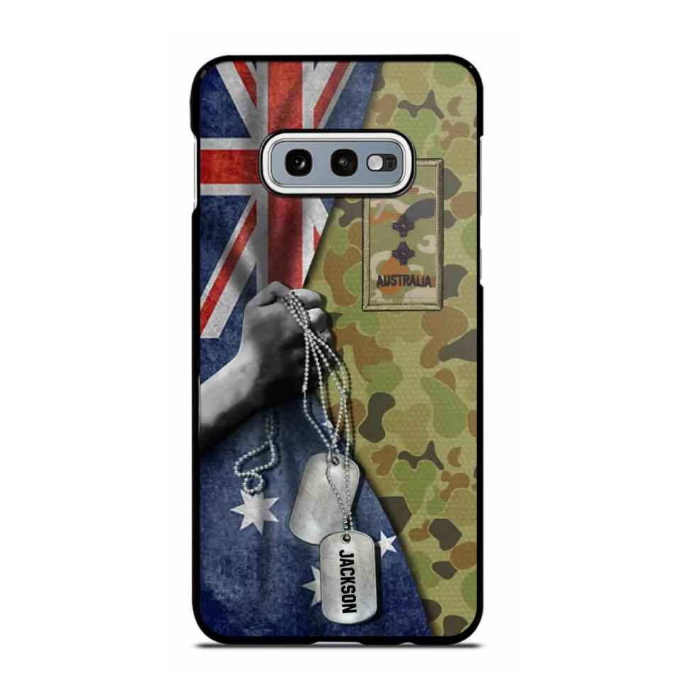 Personalized Australian Solider/ Veteran Camo Rank 3D Printed Phonecase 22NOV-DY25