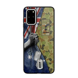 Personalized Australian Solider/ Veteran Camo Rank 3D Printed Phonecase 22NOV-DY25