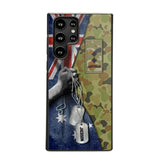 Personalized Australian Solider/ Veteran Camo Rank 3D Printed Phonecase 22NOV-DY25