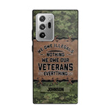 Personalized Canadian Solider/ Veteran We Owe Illegals Nothing We Owe Our Veterans Camo Phonecase 3D Printed 22NOV-HY29