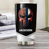 Personalized France Firefighter Skull Tumbler Printed 22NOV-HY29