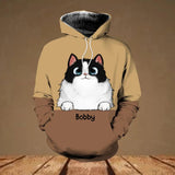 Personalized Cat Lovers Mixed 3D Hoodie Printed QTHQ3011