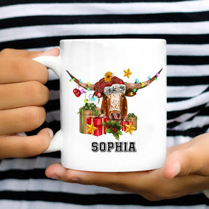 Personalized Texas Longhorn Christmas Tshirt Mug Printed QTHQ0212