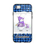 Personalized Snowman Grandma & Kid Name Christmas Phonecase 3D Printed 22DEC-HQ06