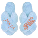 Personalized Besties Forever Soul Sisters Besties Gifts Fur Slippers Printed PNDT0612