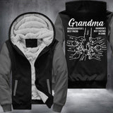 Personalized Grandma Granddaughter's Best Friend Grandson's Best Partner In Crime Printed Fleece Hoodie 22DEC-HQ06