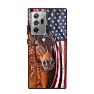 Personalized Horse Lovers Us Flag Phonecase 3D Printed 22DEC-HQ07