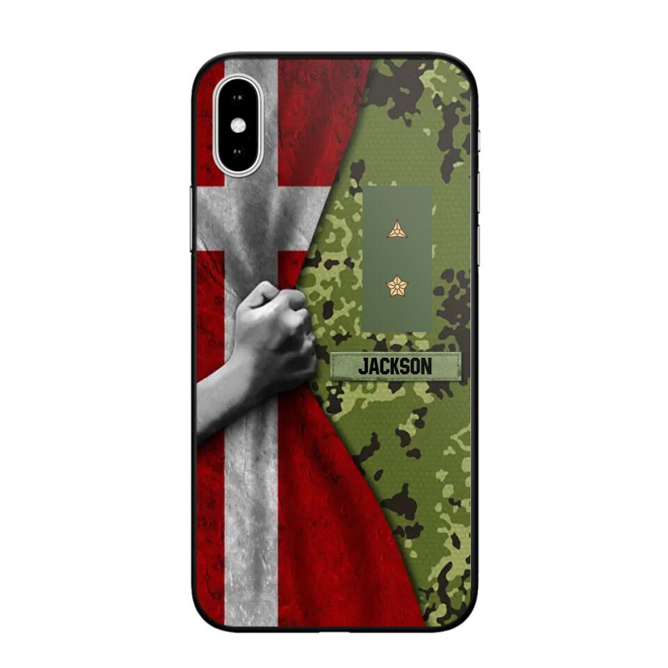 Personalized Danish Solider/Veteran Rank Camo Phonecase 3D Printed 22DEC-HY07