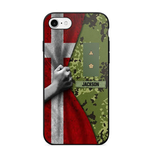 Personalized Danish Solider/Veteran Rank Camo Phonecase 3D Printed 22DEC-HY07